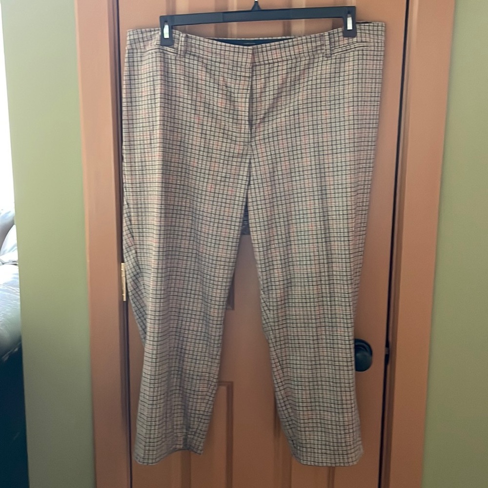 Talbots plaid multi dress pants.  Size 22W